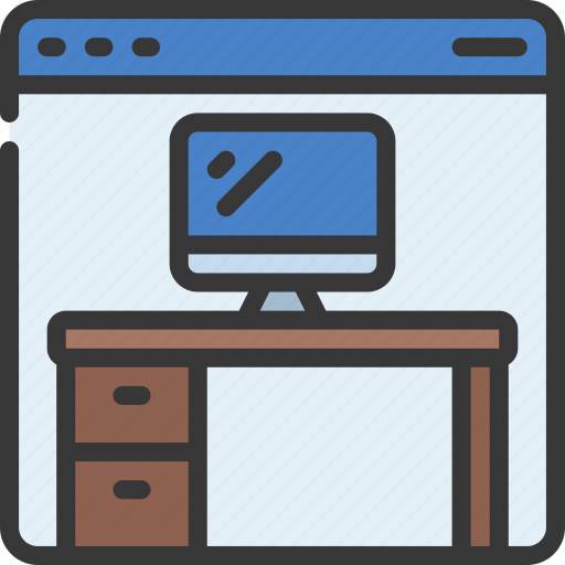 Online, work, desk, freelancer, digital, office icon - Download on Iconfinder