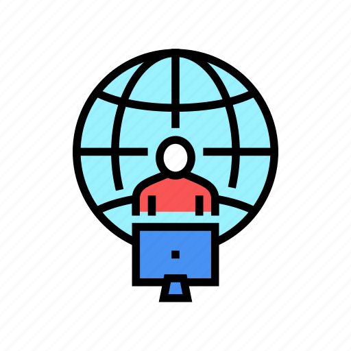 Working, digital, worker, freelancer, nomad, world icon - Download on Iconfinder