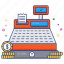 cash register, point of sale, billing machine, cash till, ecommerce
