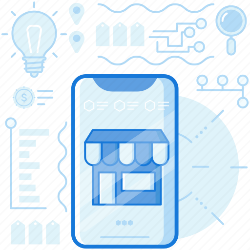 Building, commerce, ecommerce, phone, shop, smartphone, store icon - Download on Iconfinder