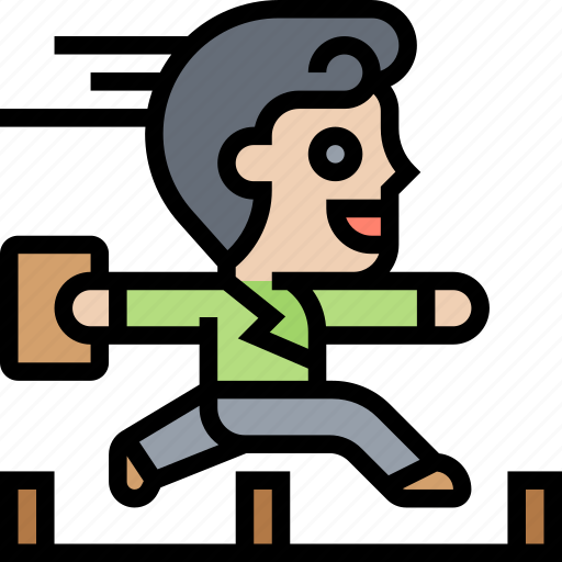 Hurdles, racing, rushing, businessman, challenging icon - Download on Iconfinder