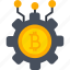 bitcoin, crypto, cryptocurrency, miningiconiconsdesignvector 