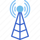 broadcast, communication, mobile, radio, signal, towericoniconsdesignvector