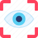 eye, retina, scanner, scanningiconiconsdesignvector