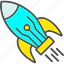 launch, rocket, spaceship, startupiconiconsdesignvector 