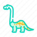 brachiosaurus, dinosaur, animal, character, jurassic, cute