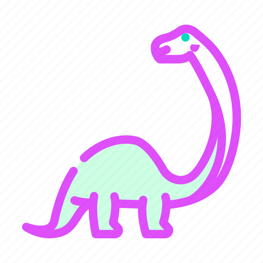 Brontosaurus, dinosaur, animal, character, jurassic, cute icon - Download on Iconfinder