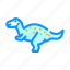 iguanodon, dinosaur, animal, character, jurassic, cute 