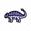 ankylosaurus, dinosaur, animal, dino, cute, jurassic