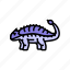 ankylosaurus, dinosaur, animal, dino, cute, jurassic 