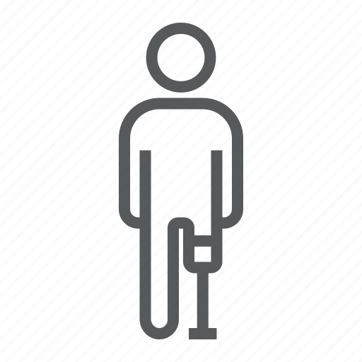 Artifical, man, prosthesis, person, disability, handicapped, leg icon - Download on Iconfinder