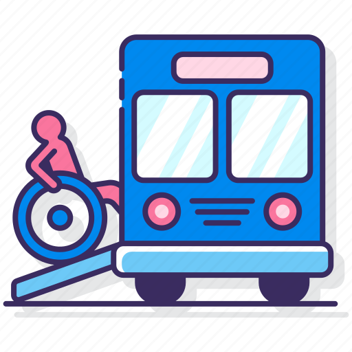 Bus, ramp, transportation, wheelchair icon - Download on Iconfinder