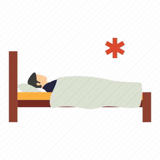 Disable, person, sleeping, old house, home care icon - Download on Iconfinder