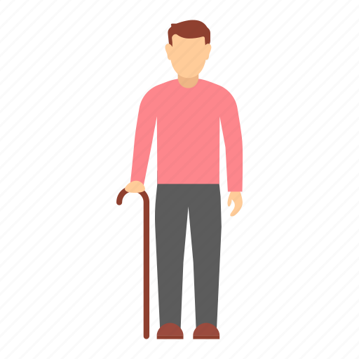 Disabled, person, handicapped, cane, man icon - Download on Iconfinder