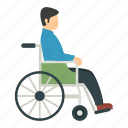 wheelchair, power chair, disabled, paralyzed, man, person