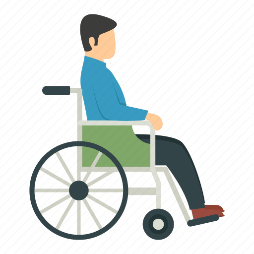 Wheelchair, power chair, disabled, paralyzed, man, person icon - Download on Iconfinder