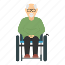 grandpa, grandfather, elderly, old man, disabled, wheel chair, paralyzed