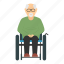 grandpa, grandfather, elderly, old man, disabled, wheel chair, paralyzed 