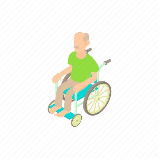 Cartoon, disabled, man, medical, person, wheelchair icon - Download on Iconfinder