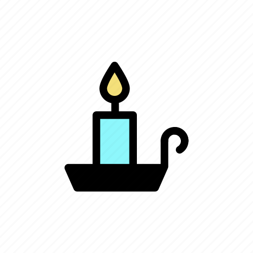 Candle, fire, light, tray, wax icon - Download on Iconfinder