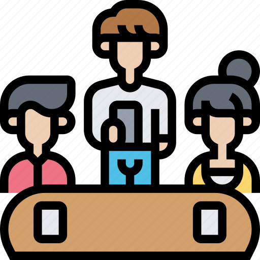 Conference, meeting, seminar, teamwork, discussion icon - Download on Iconfinder