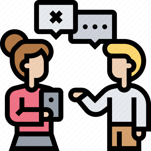 Disagree, talking, conflict, refuse, discussion icon - Download on Iconfinder