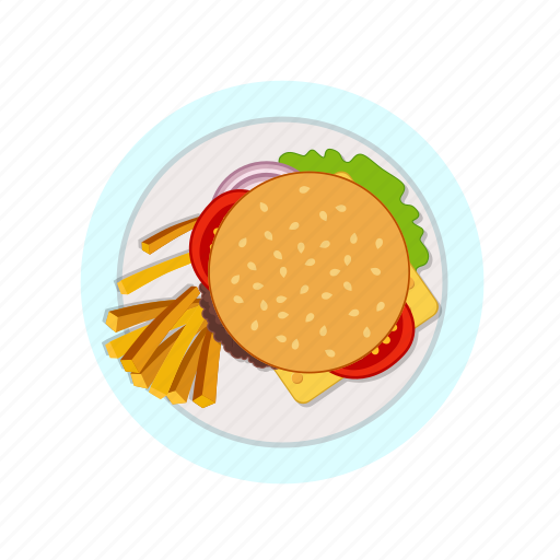 Dish, fastfood, food, hamburger, menu, restaurant, unhealthy icon - Download on Iconfinder