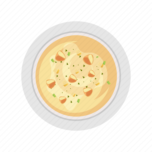 Bowl, cream-soup, dish, first course, food, menu, restaurant icon - Download on Iconfinder