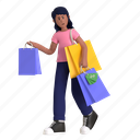 shopaholic, shopper, buyer, customer, shopping bag, discount, girl, shopping, ecommerce 