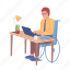 disabled person, office workspace, man in wheelchair, equity 