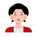 avatar, emoji, face, female, person, user, woman
