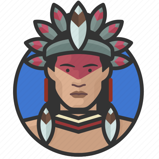 Avatar, avatars, brazilian, chief, indian, man, tribal icon - Download on Iconfinder