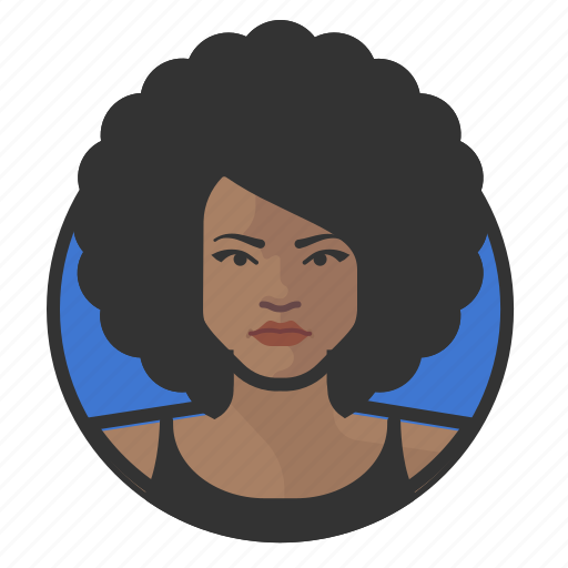 African, afro, avatar, avatars, disco, woman icon - Download on Iconfinder
