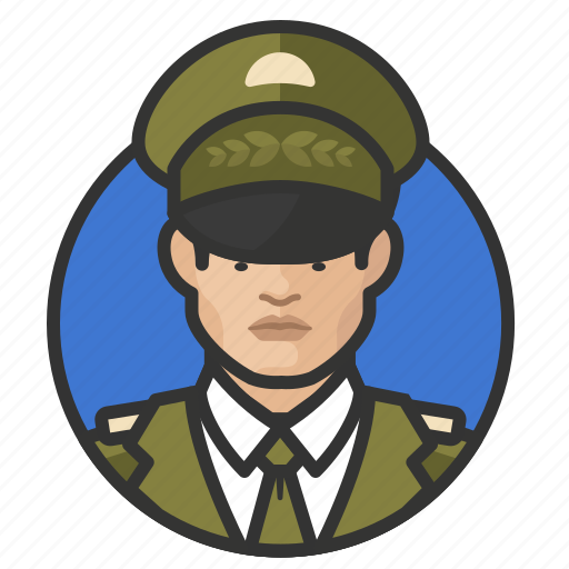 Asian, avatar, avatars, general, man, military, uniform icon - Download on Iconfinder