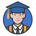 avatar, avatars, education, graduate, man, student