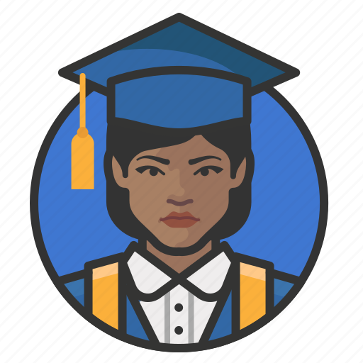 African, avatar, avatars, education, graduate, student, woman icon - Download on Iconfinder
