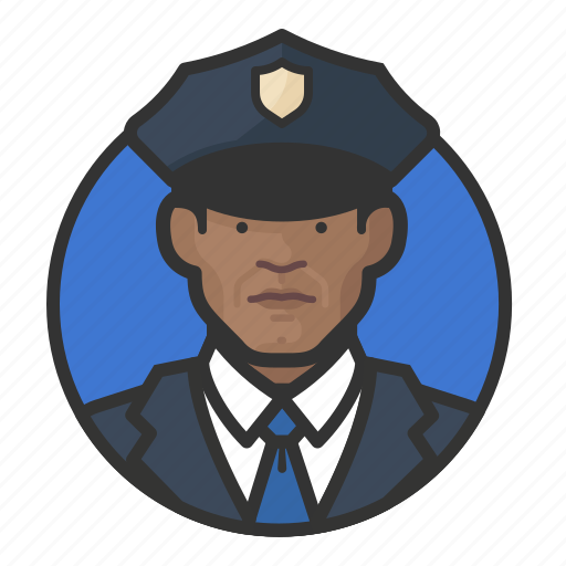 African, avatar, avatars, cop, man, police icon - Download on Iconfinder