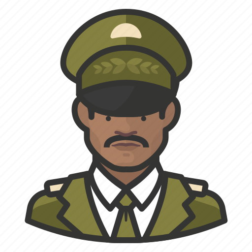 African, avatar, avatars, general, man, military, uniform icon - Download on Iconfinder