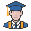 avatar, avatars, education, graduate, man, student