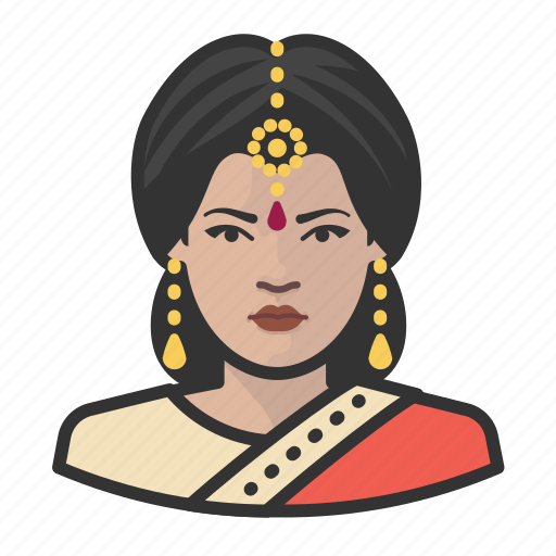 Avatar, avatars, hindu, indian, saree, woman icon - Download on Iconfinder