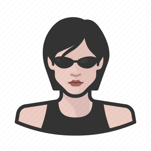 Avatar, avatars, female, matrix, trinity, woman icon - Download on Iconfinder