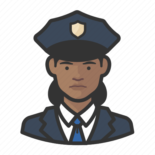 African, avatar, avatars, cop, law enforcement, police, woman icon - Download on Iconfinder