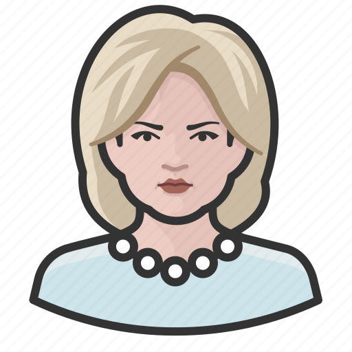 Avatar, avatars, hillary clinton, pearls, woman icon - Download on Iconfinder