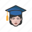 avatar, avatars, education, graduate, student, woman 