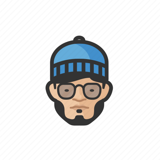 Asian, avatar, avatars, beanie, glasses, hipster, man icon - Download on Iconfinder