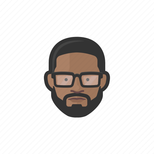 African, avatar, avatars, beard, glasses, man icon - Download on Iconfinder