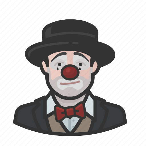 Bowtie, circus, clown, hobo, sad icon - Download on Iconfinder