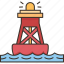 buoy, beacon, ocean, navigation, light