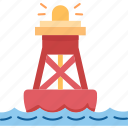 buoy, beacon, ocean, navigation, light