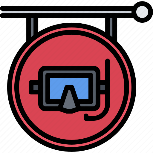 Mask, signboard, diving, snorkeling icon - Download on Iconfinder